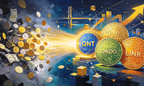 山寨币走势分化加剧，资金转向RWA板块，QNT ONDO LINK 带动板块上行