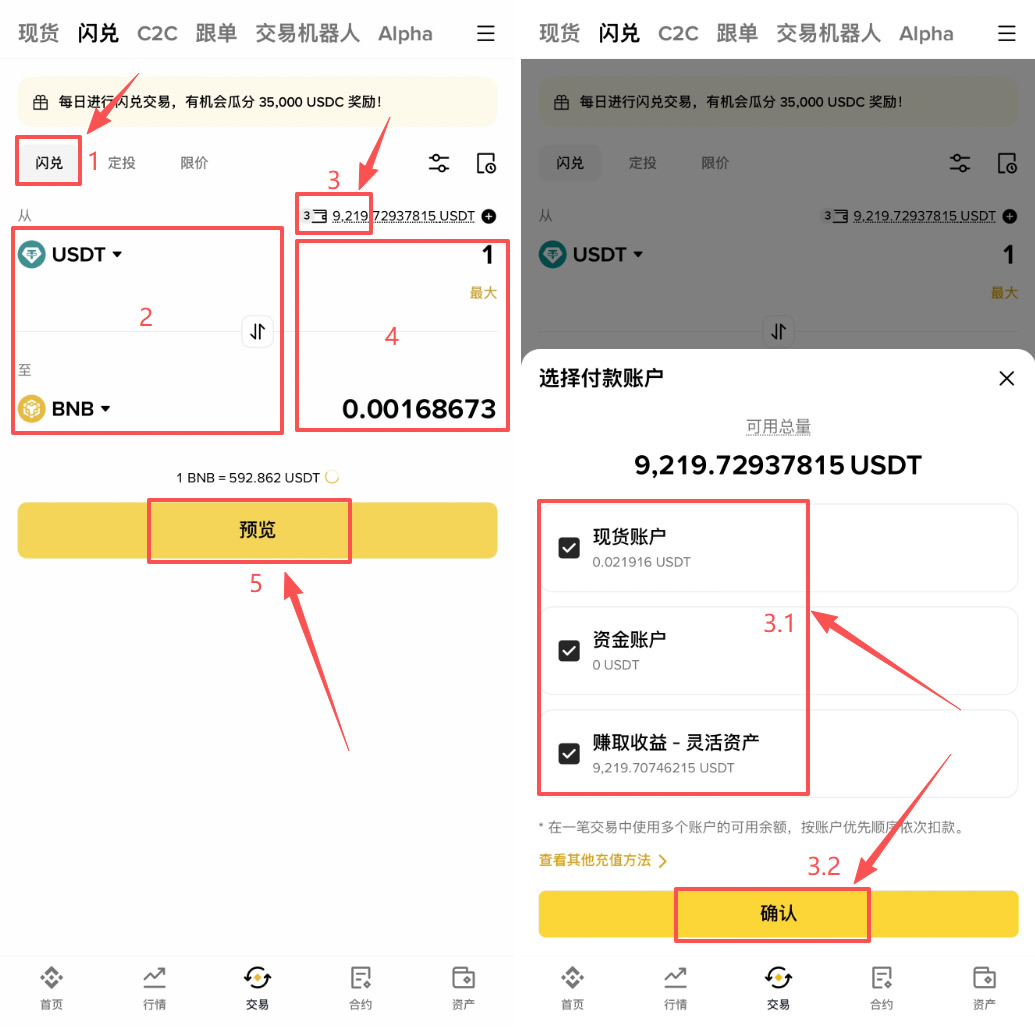 币安闪兑是什么?新手入门教学、内核优势与和现货交易的区别