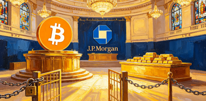 摩根大通:若加密ETF对冲头寸解除,比特币表现或将超越黄金