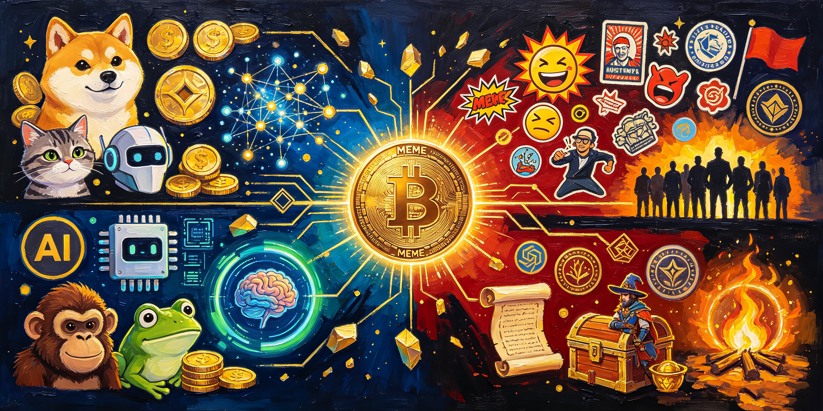 Meme币有多少种？动物系到AI系五大类别盘点