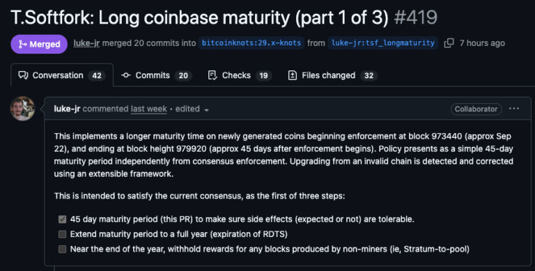 Bitcoin BLAKE2b开发者将区块高度973440之后新挖出的比特币锁定45天