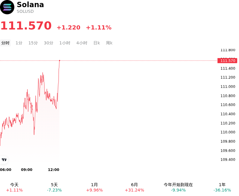Solana(SOLUSD)10月12日突然上涨1.11%:你需要关注这些信息