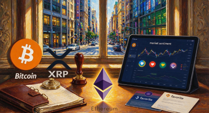 比特币下跌、XRP行情承压,以太坊成为市场人气首选