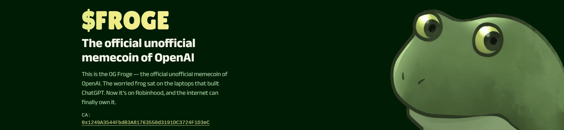 什么是 FROGE 代币?Robinhood Chain青蛙梗币迷因币解析