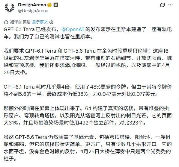 OpenAI中端模型开打价格战,“工具人”GPT-6.1 Terra上线