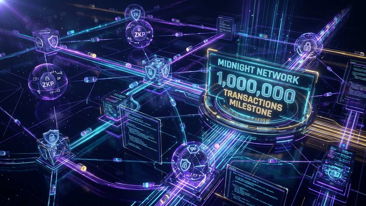 Midnight主网交易总量突破100万笔,链上日活持续走高
