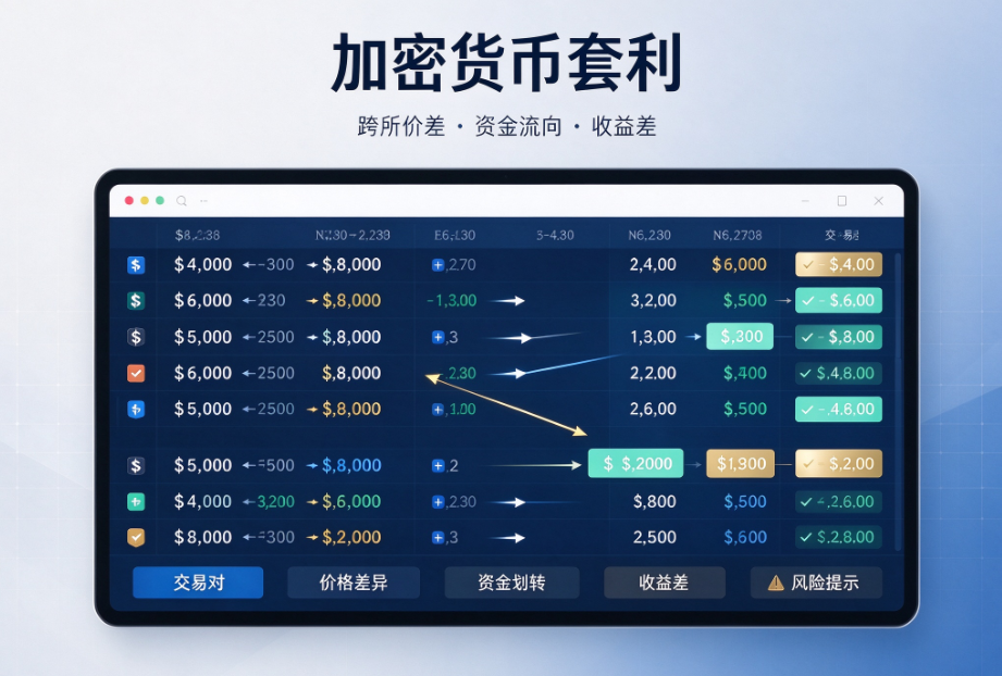 什么是加密货币套利?策略类型优缺点与赚钱逻辑